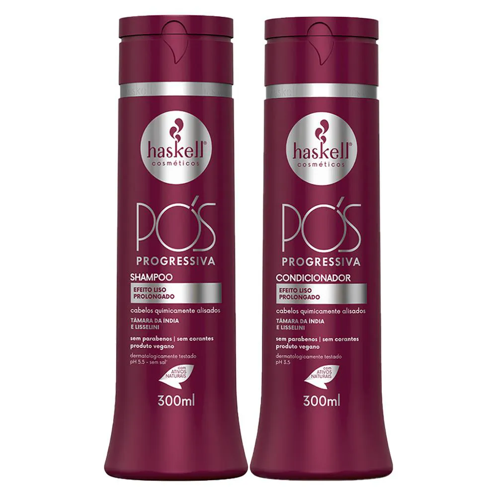 Kit Haskell Pós Progressiva Shampoo+ Condicionador 300ml