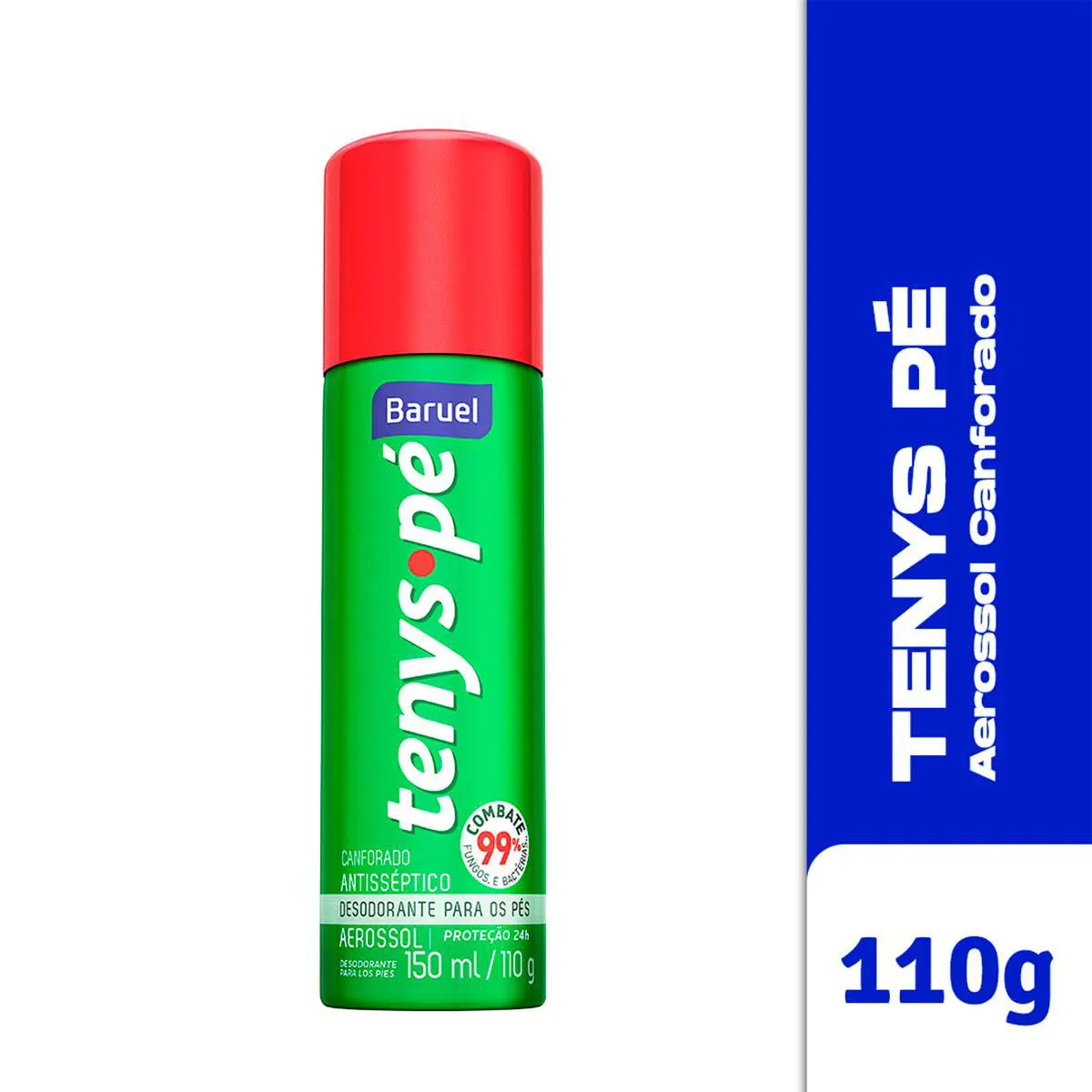 Desodorante Para os Pés Tenys Pé Baruel Aerosol Canforado com 110g