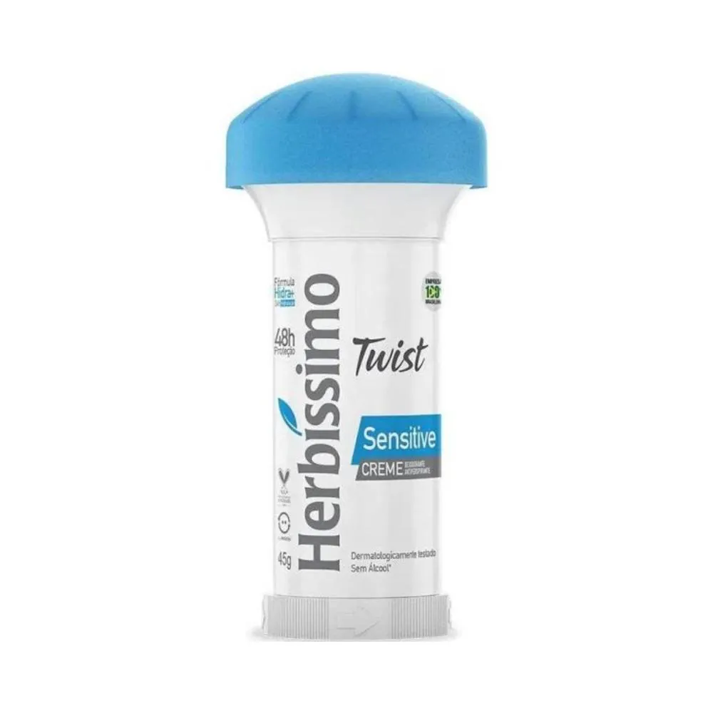 Desodorante Antitranspirante Creme Twist Herbíssimo Sensitive 45g