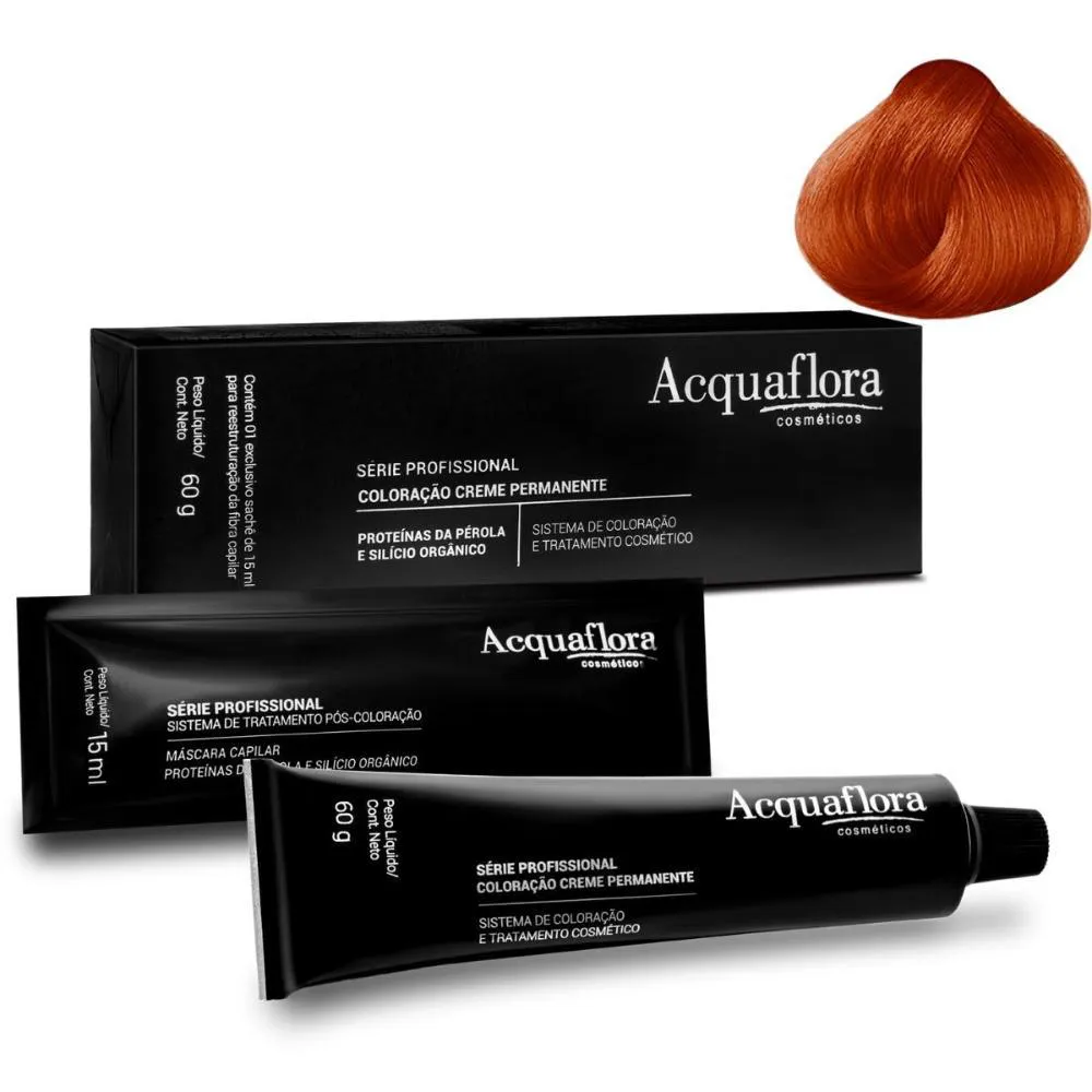 Coloração Creme Permanente Acquaflora 88.446 Louro Claro Cobre Intenso Avermelhado 60g