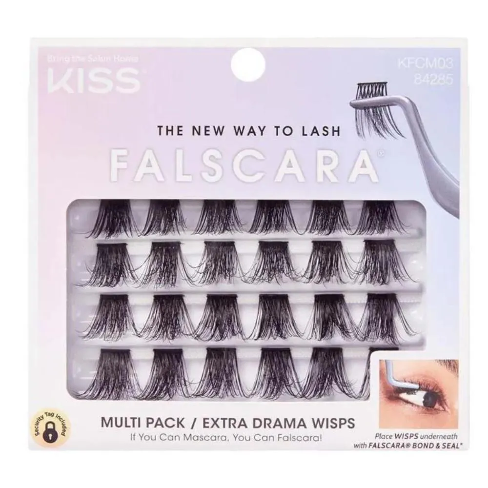 Cílios Individuais Kiss New York Falscara Extra Drama Wisps Kfcm03