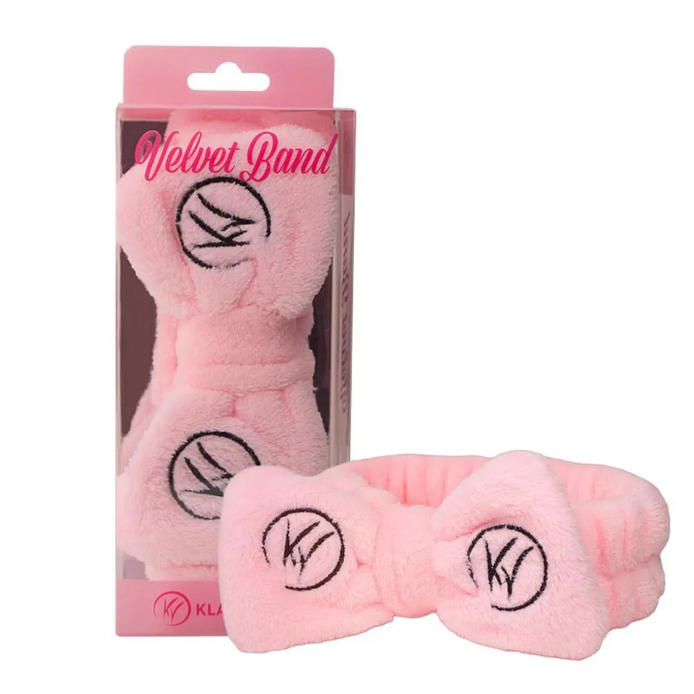 Faixa de Cabelo Aveludada Klass Vough Velvet Band Rosa Vb-01