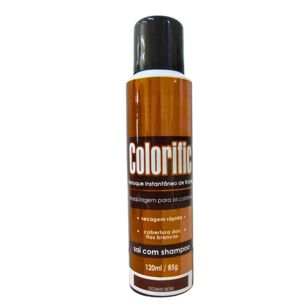 Maquiagem para Cabelo Colorific Castanho Médio 120ml