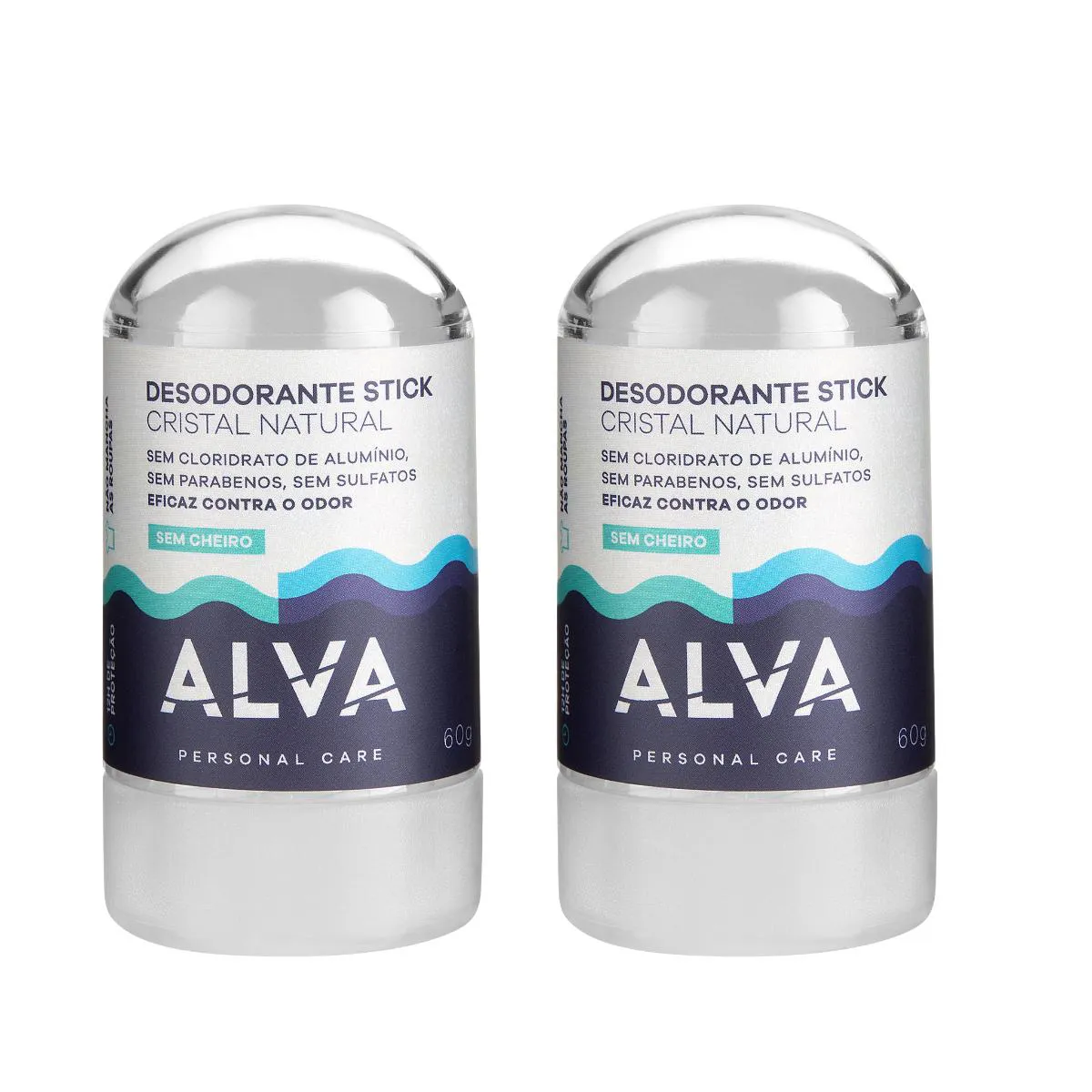 Kit Desodorante Stick Kristall Sensitive - Alva 60g 2 Unids