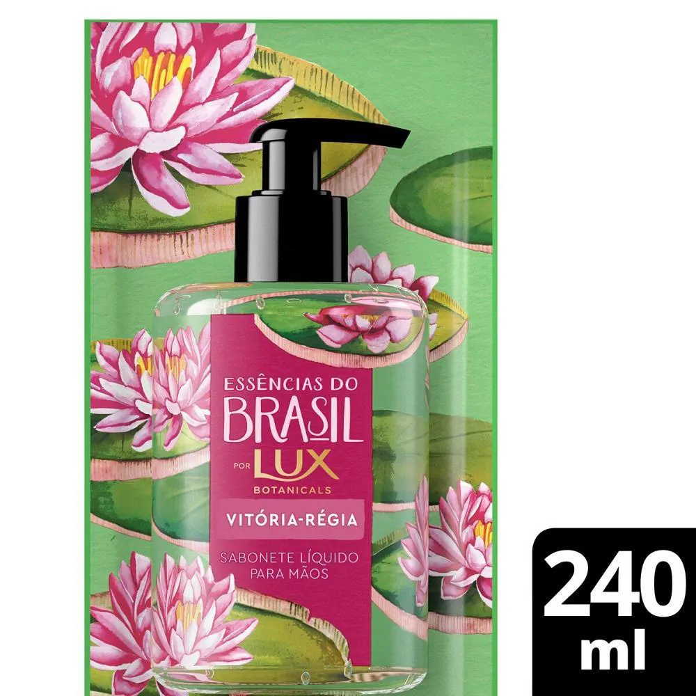 Refil Sabonete Líquido Lux Essências Do Brasil Vitória Régia 240Ml