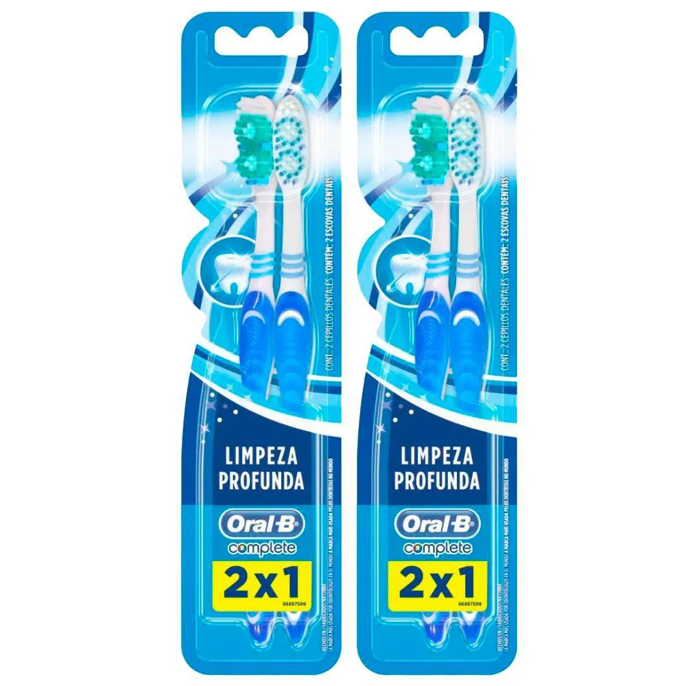 Kit 2 Escova Dental Oral-B Complete 40 Leve 2 Pague 1