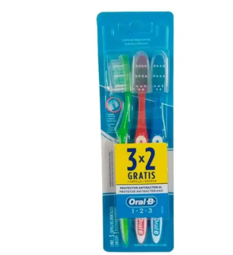 Escova Dental Oral B 123 Limp Brilh 35 Leve 3 e Pague 2