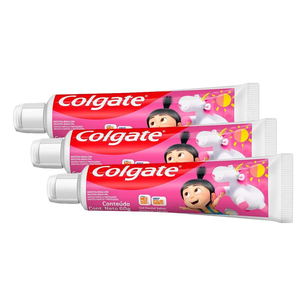 Gel Dental Infantil Colgate Agnes Melância 60g 3 unidades
