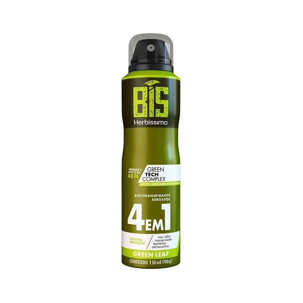 Desodorante Antitranspirante Aerosol Herbíssimo Green Leaf 48h 150ml