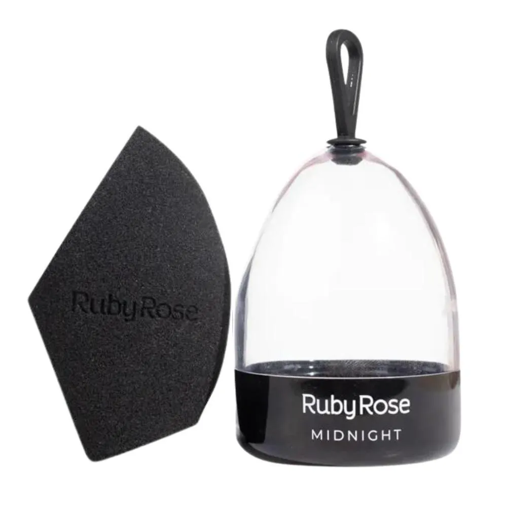 Esponja para Maquiagem Ruby Rose Midnight Preta 7,05g