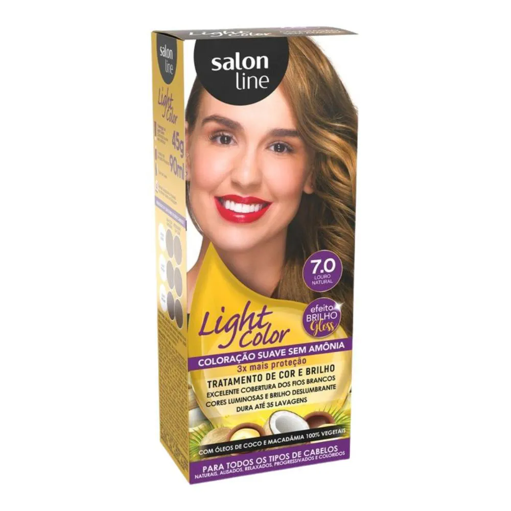 Coloração Suave Salon Line Light Color 7.0 Louro Natural