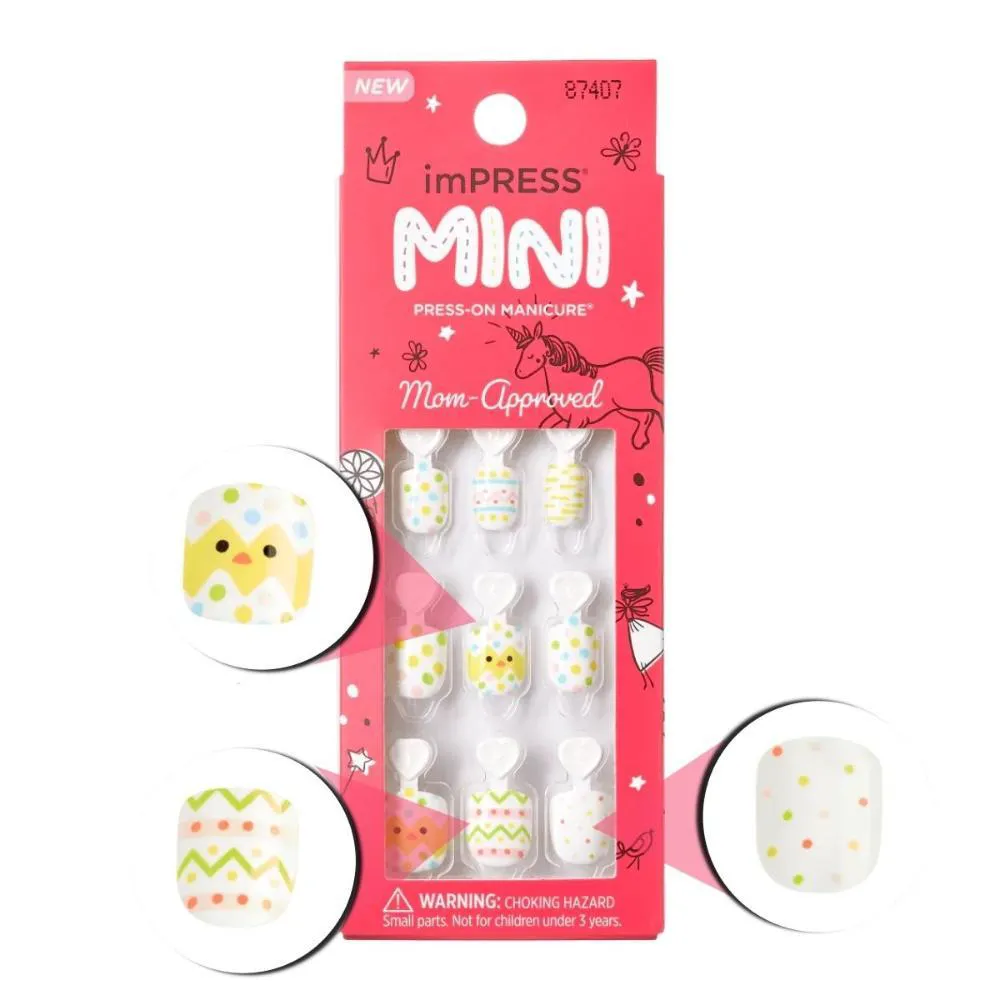 Unhas Autocolantes Kiss Ny Impress Mini Mom-approved Eggcelent Day Imk06x C/20un
