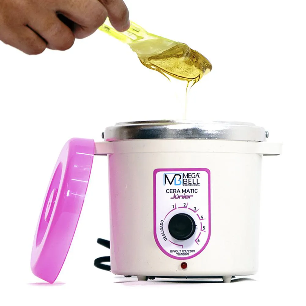 Aquecedor Cera Matic Junior Megabell C/ Refil 400g Rosa