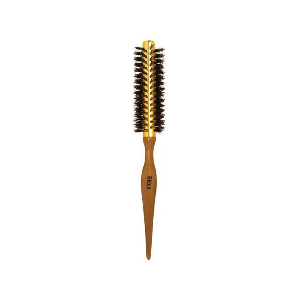 Escova de Cabelo Madeira Ricca Metal Point 14