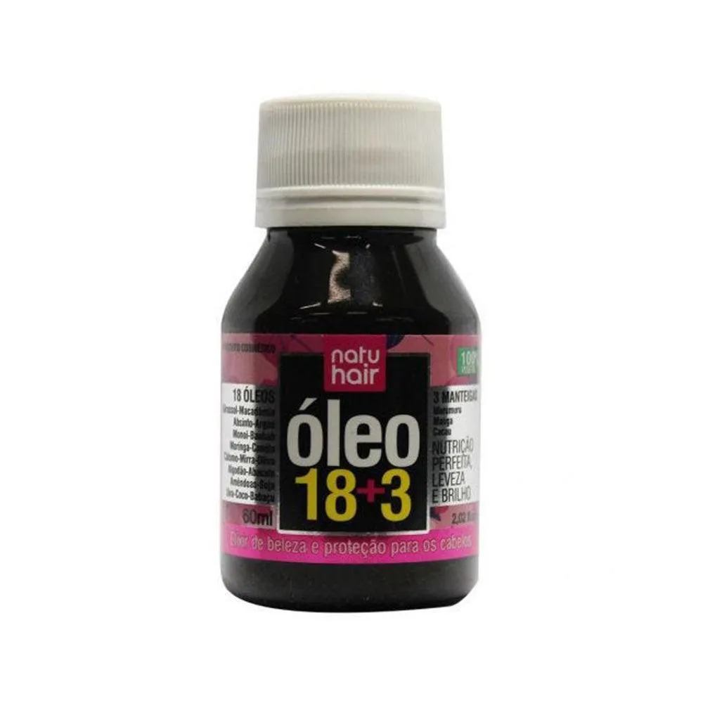 Óleo Capilar Natu Hair 18 Óleos E 3 Manteigas 60Ml