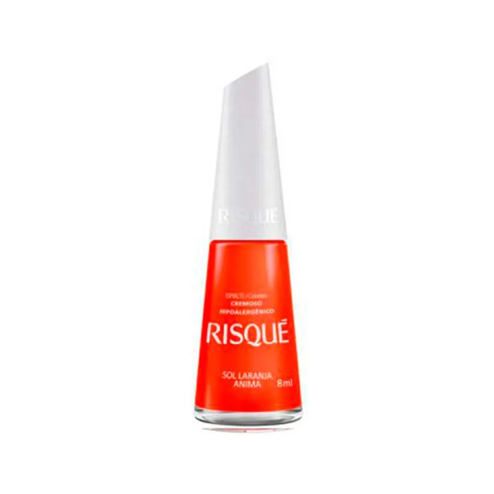 Esmalte Risque Cremoso Sol Laranja Anima