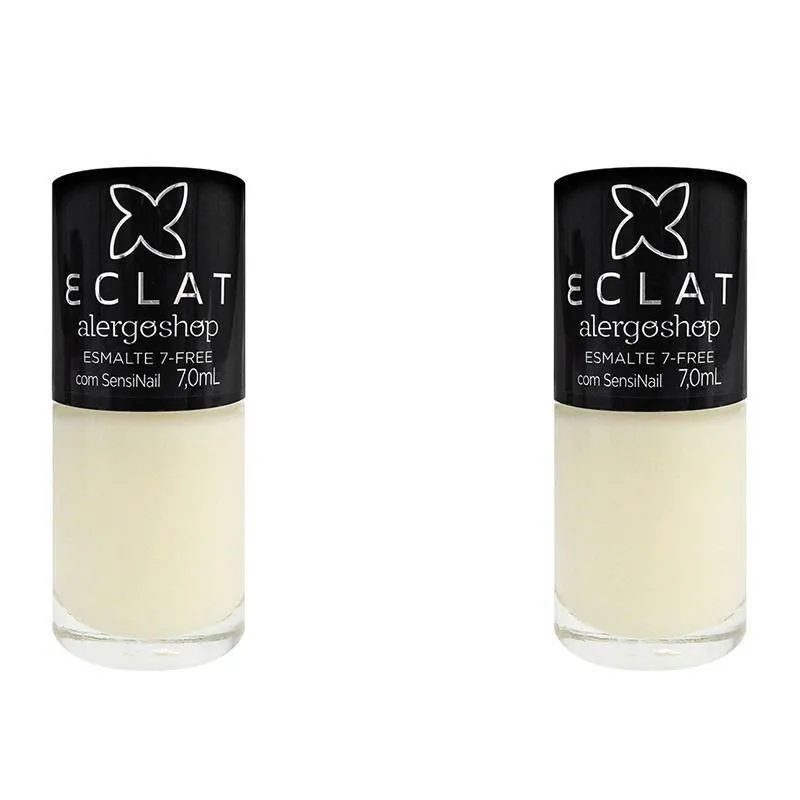 Kit 2 Esmaltes Hipoalergênico Base Seda Alergoshop 7ml