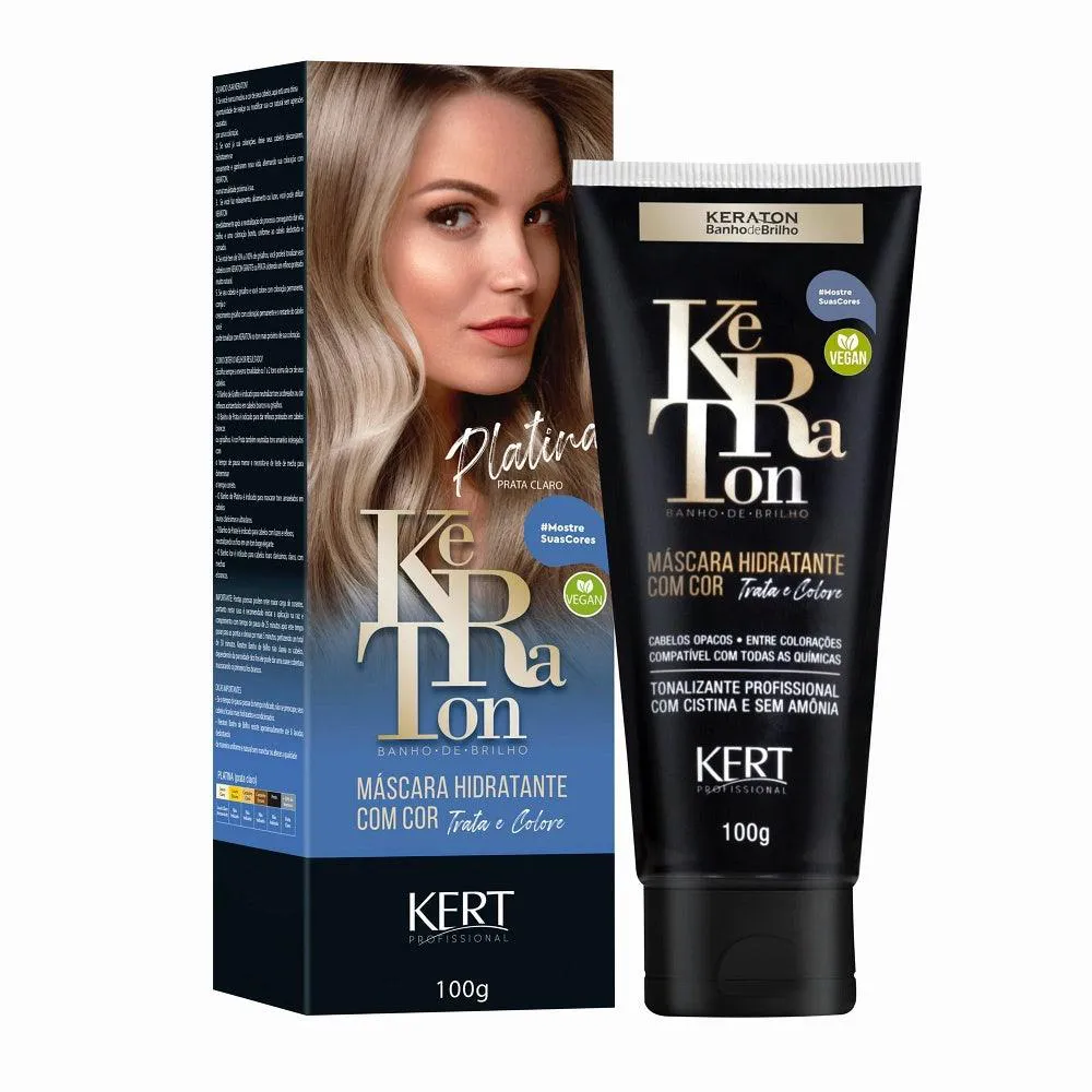 Tonalizante Banho de Brilho Keraton Platina Prata Claro