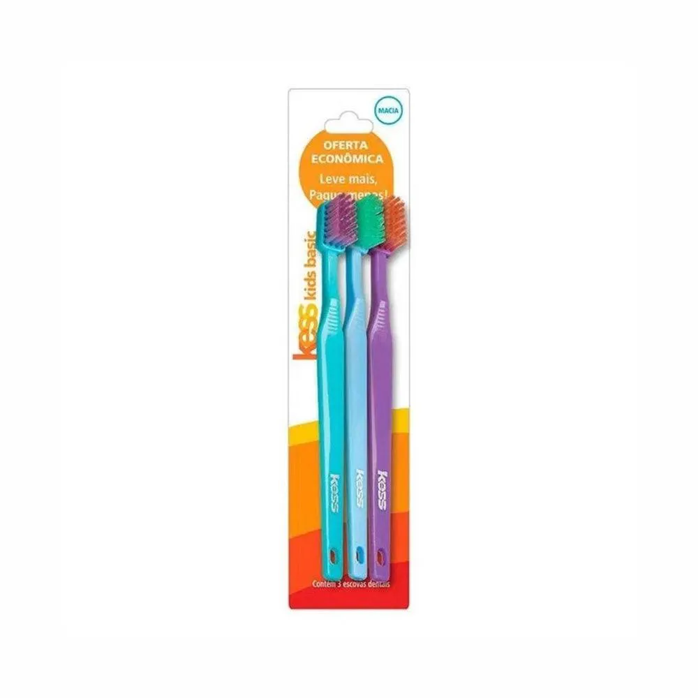 Escova Dental Kess Super Combo com 3un