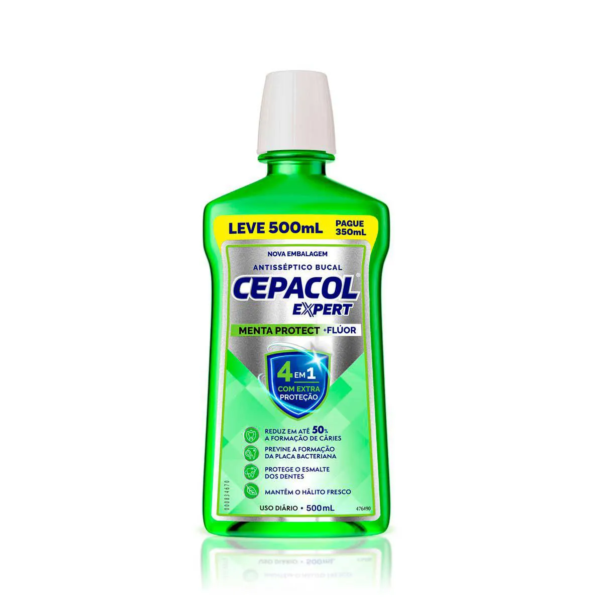 Enxaguante Bucal Cepacol Expert Menta Protect +Flúor 500ml