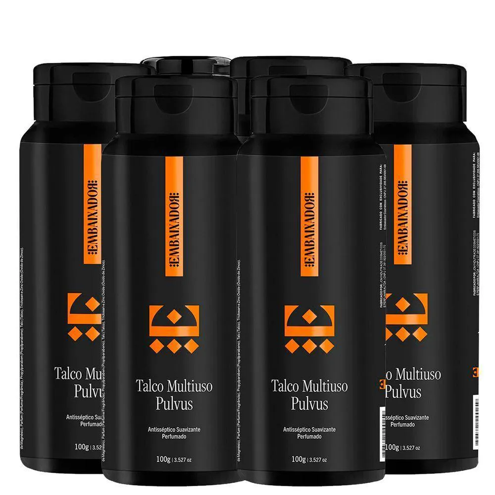 Kit 03 Talco Multiuso Pulvus Embaixador 200g