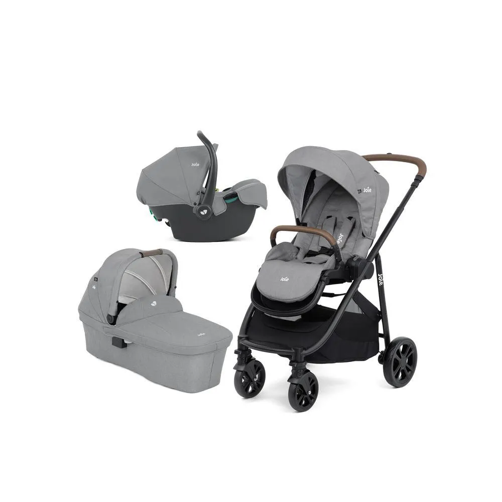 Carrinho de Bebê Versatrax e Travel System Trio Pebble Cinza Joie
