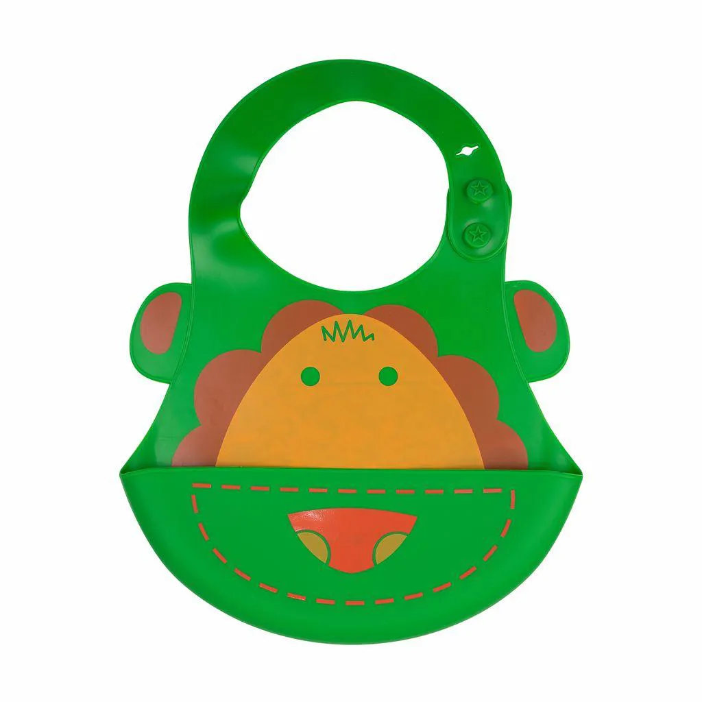 Babador Silicone Leao Verde