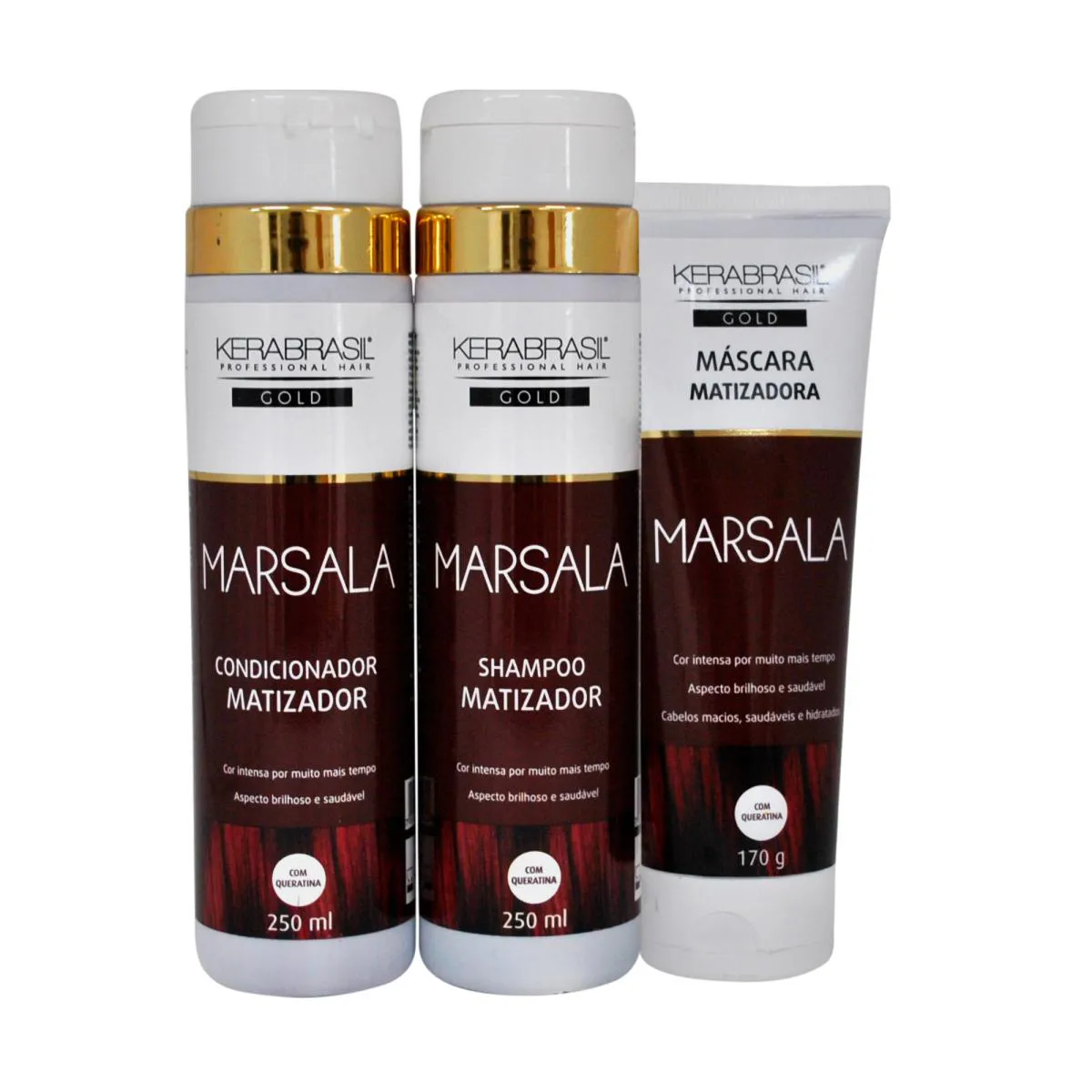 Kit Completo Matizador Marsala Kerabrasil