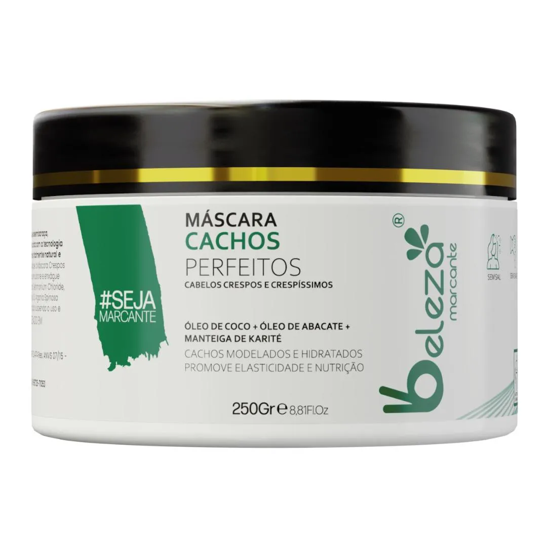 Mascara Cachos Perfeitos Crespos e Crespissimos Beleza Marcante 250g