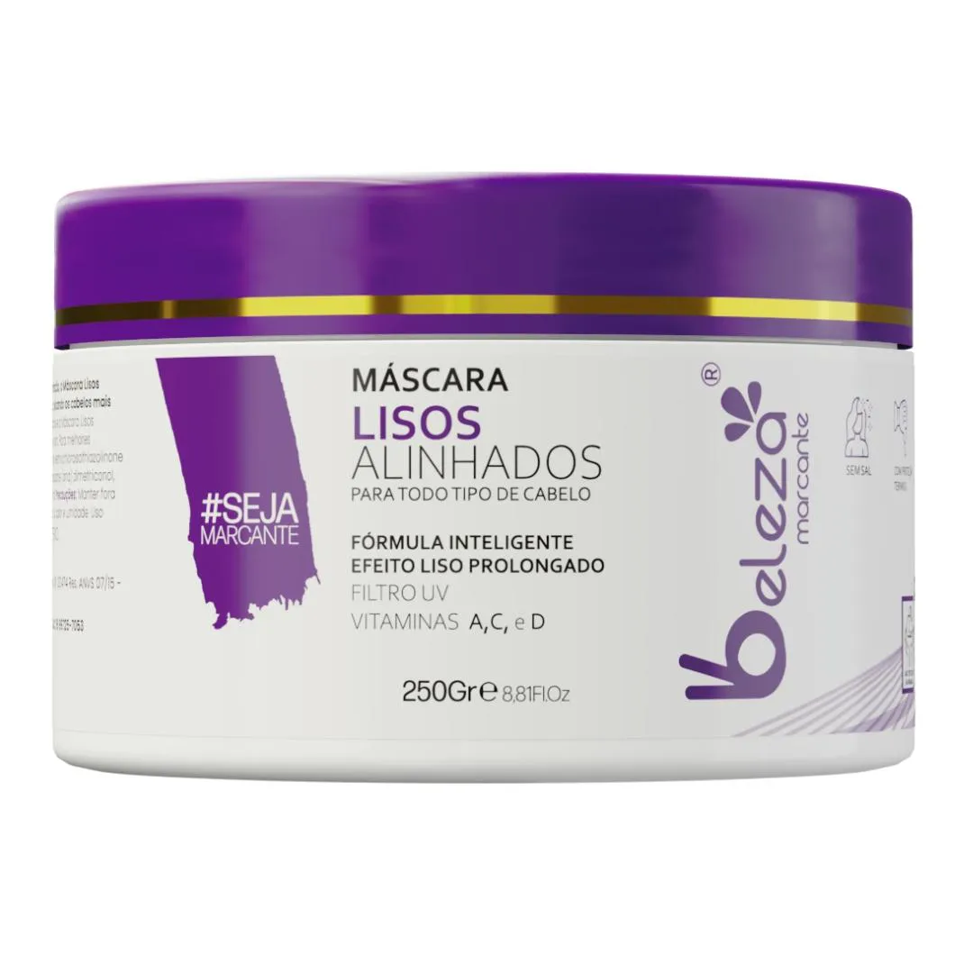 Mascara Lisos Alinhados Beleza Marcante 250g Antifrizz