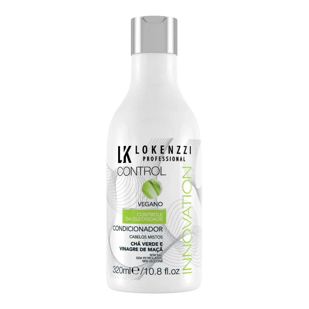 Condicionador Lokenzzi Vegano Chá Verde Vinagre Maça 320ml
