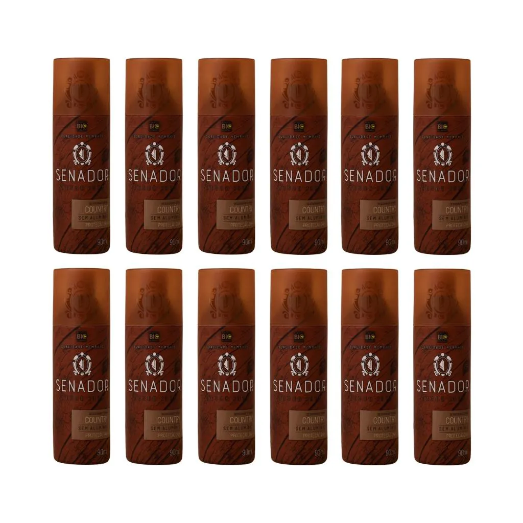 Desodorante Spray Senador Country 90ml - Kit C / 12un
