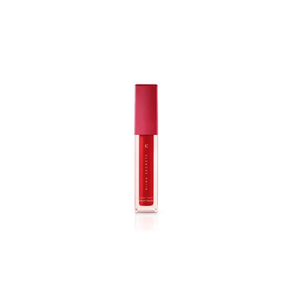 BATOM LíQUIDO NIINA SECRETS SKINNY MATTE VERMELHO HIBISCO