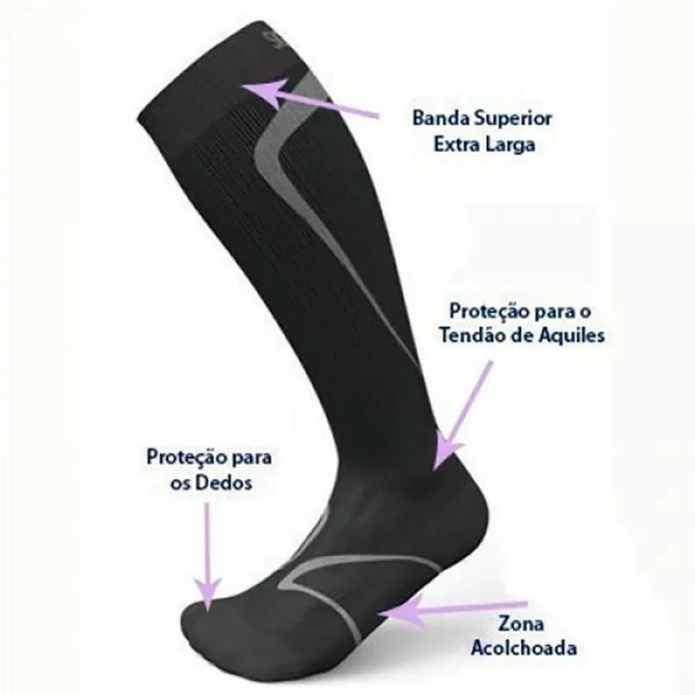 Meia Esportiva Performance Sigvaris 3/4 20-30 Mmhg Preto G1