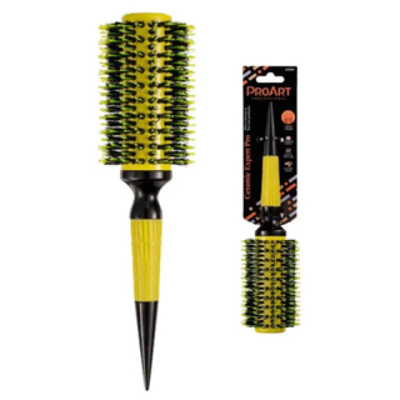 Escova Profissional de Cerâmica Expert Pro Amarela 33MM Proart Cerdas Duplas Cabo Antideslizante
