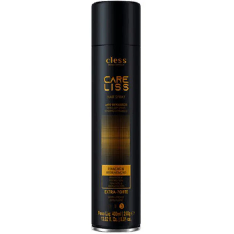 HAIR FIXADOR EXTRA FORTE CARE LISS JATO SECO CLESS PROFISSIONAL 400ML