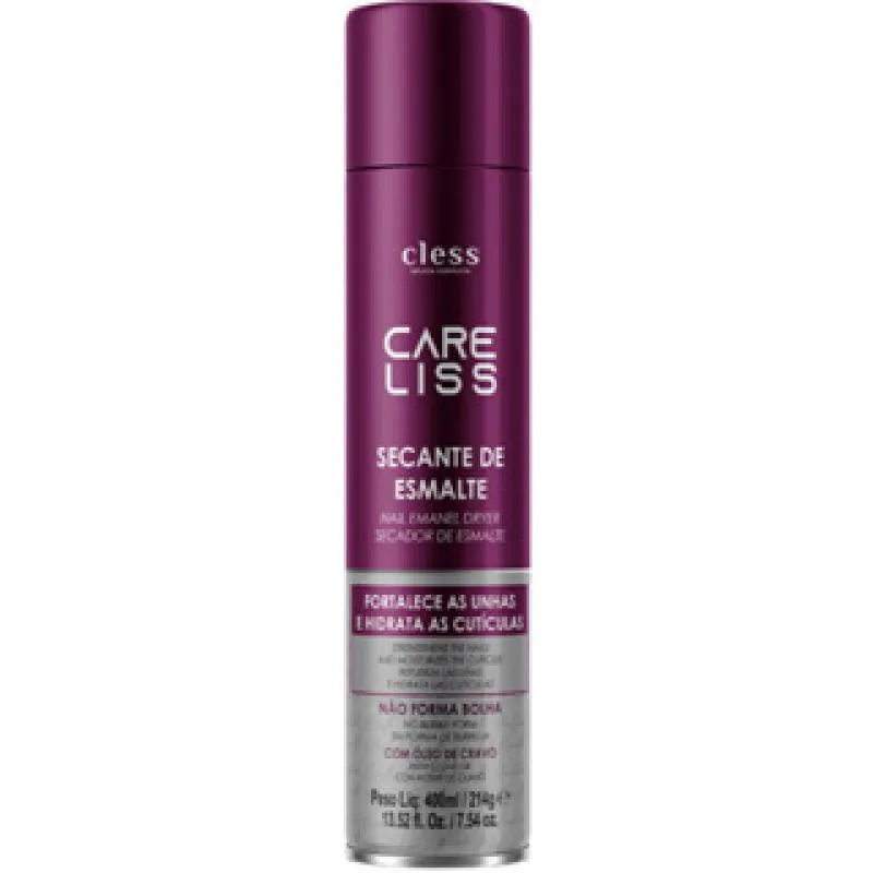 SECANTE ESMALTE SECAGEM INSTANTANEA PARA UNHAS CARE LISS 400ML CLESS