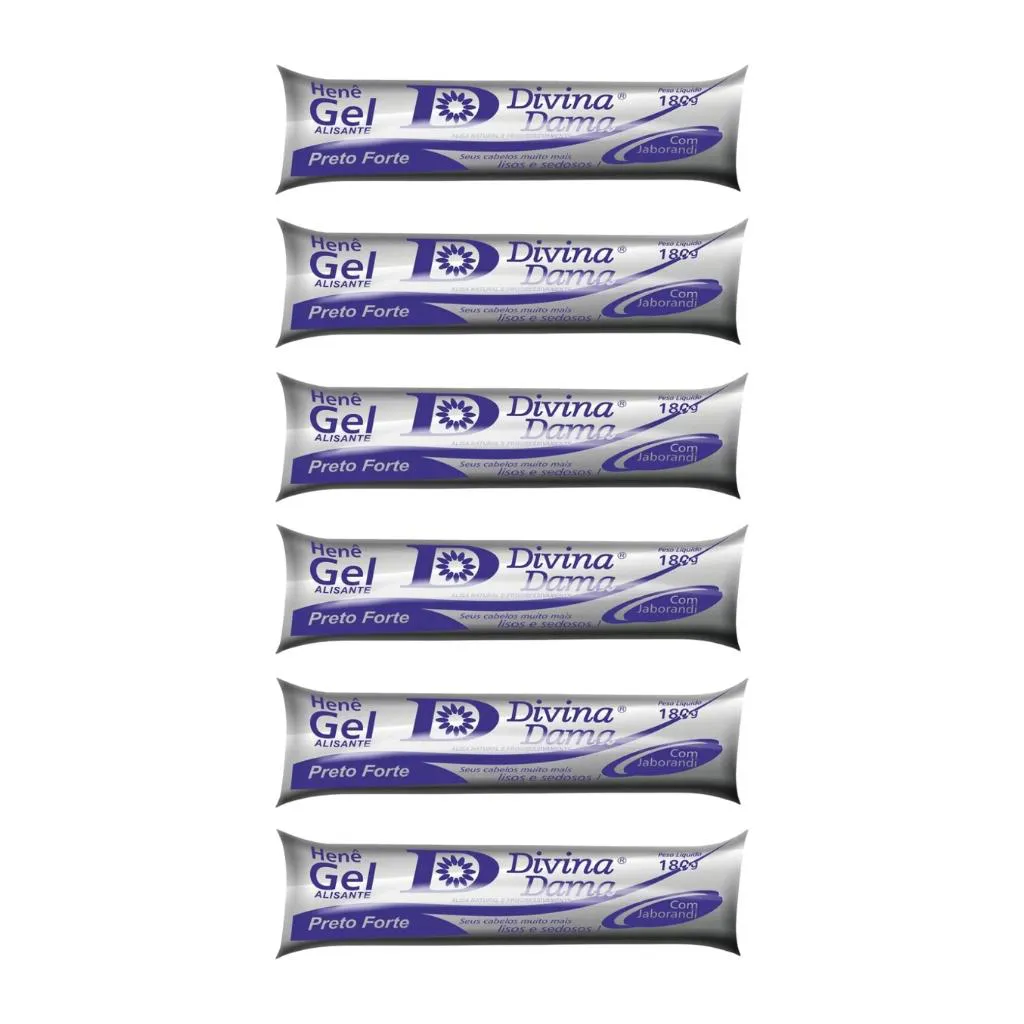 Hene Divina Dama 180g Gel Forte - Kit C / 6un