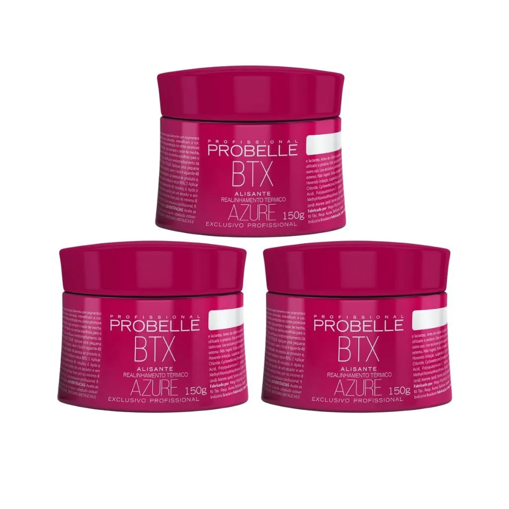 Botox Capilar Probelle Azure 150g - Kit C / 3un
