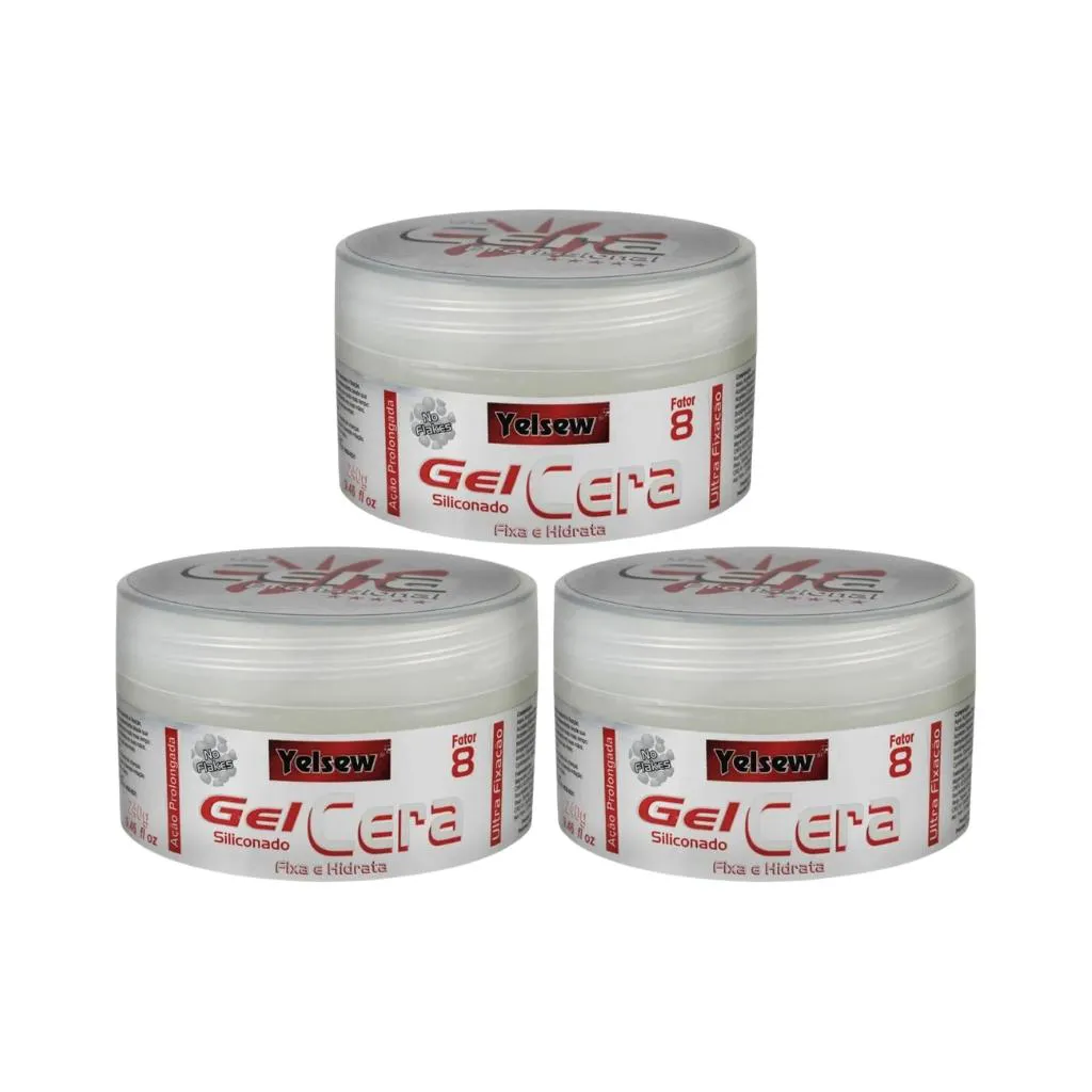 Gel Cera Fixador Yelsew 240g - Kit C / 3un