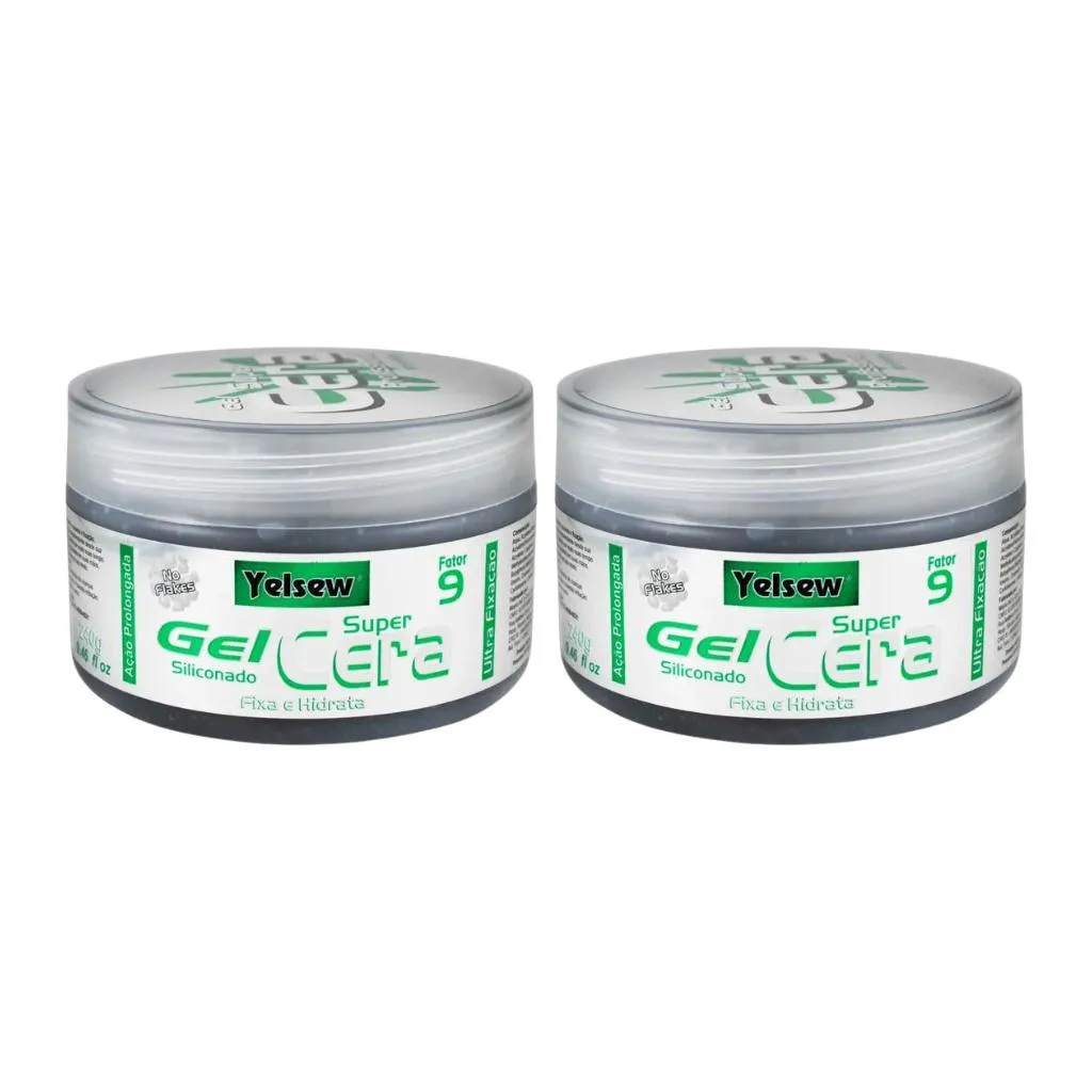 Gel Cera Fixador Yelsew Super Cera 240g - Kit C / 2un