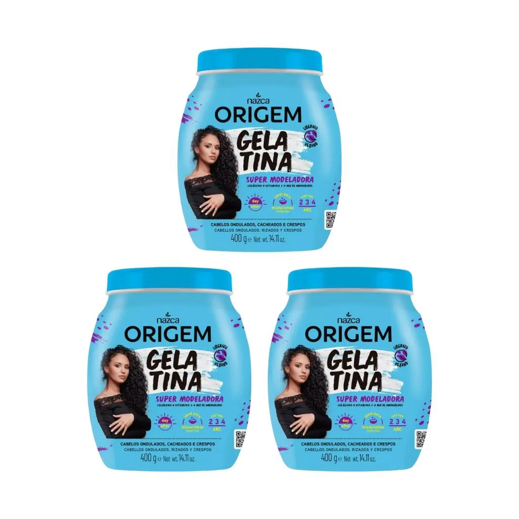 Gelatina Capilar Origem 400g - Kit C / 3un