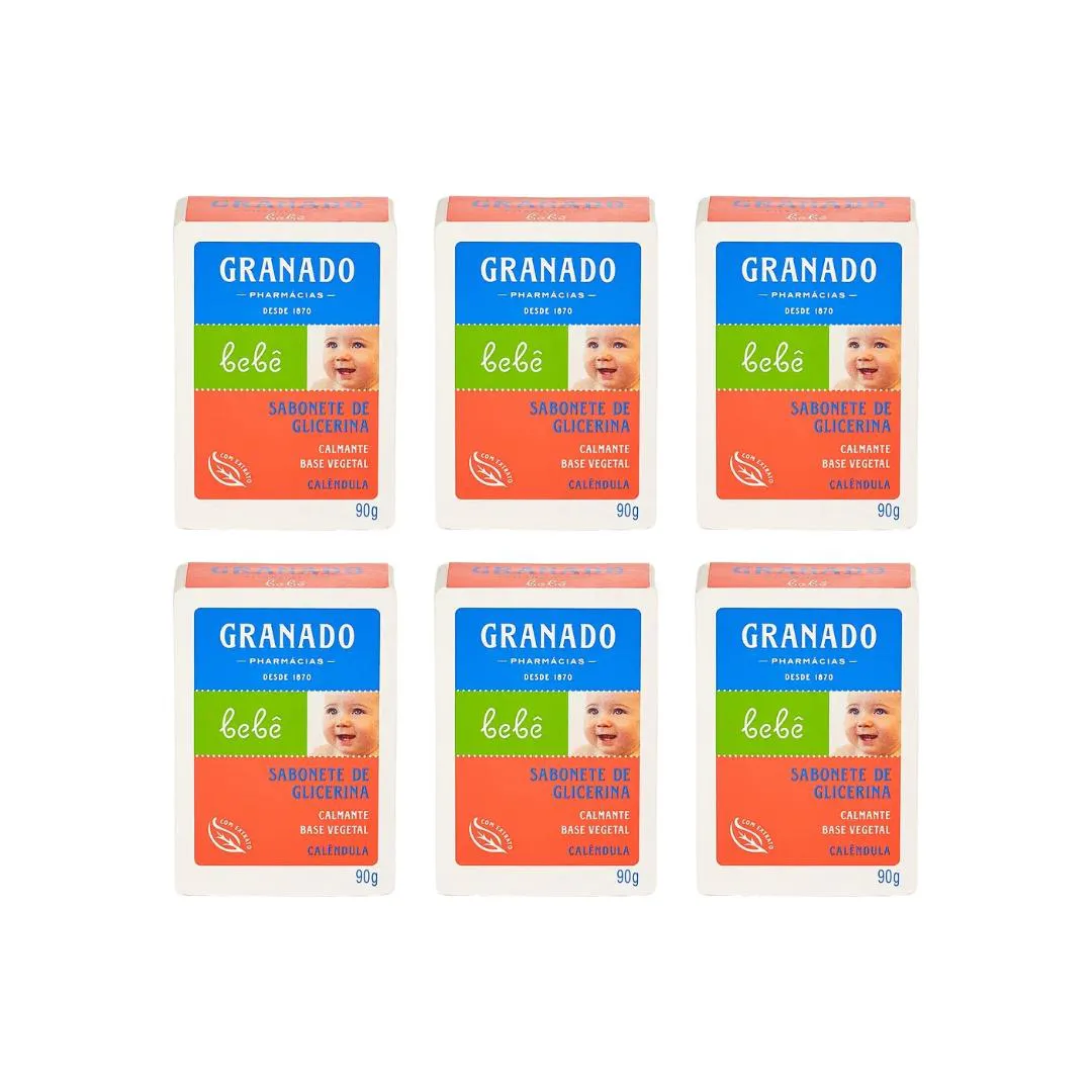Sabonete Granado Baby 90g Glicerina Calendula - Kit C / 6un