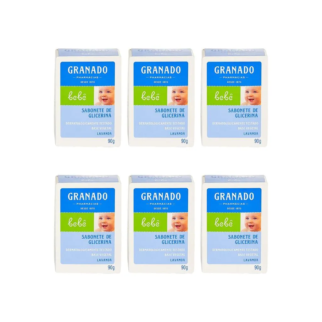 Sabonete Granado Baby 90g Lavanda - Kit C / 6un
