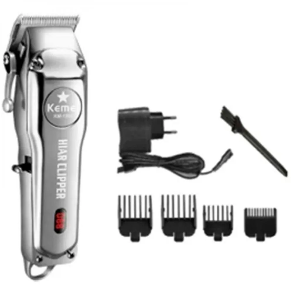 Máquina Corta Cabelo Fino Acabamento Luxo Kemei Premium Novo