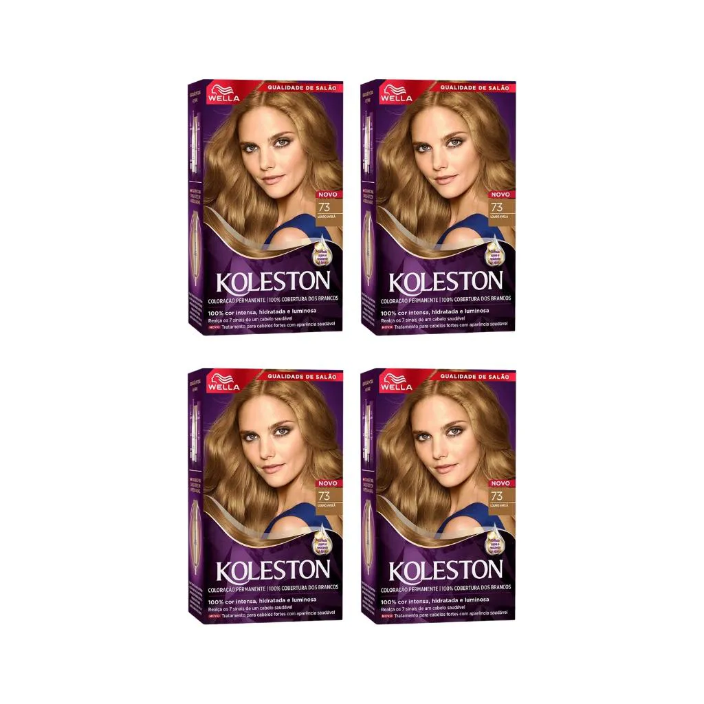 Coloraçao Koleston 73 Louro Avela - Kit C / 4un