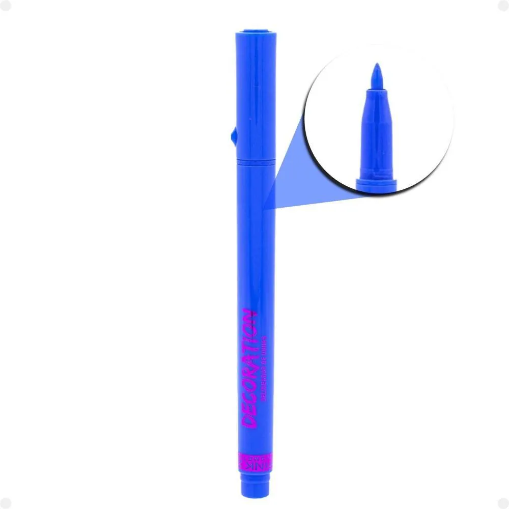 Caneta Delineadora de Unhas Pink 21 Decoration Azul 3,2G