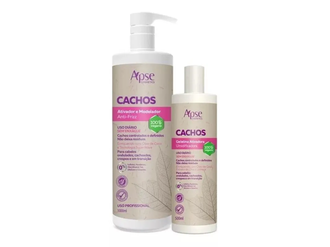 Kit Apse Ativador 1l e Gelatina 500ml Cachos - Profissional
