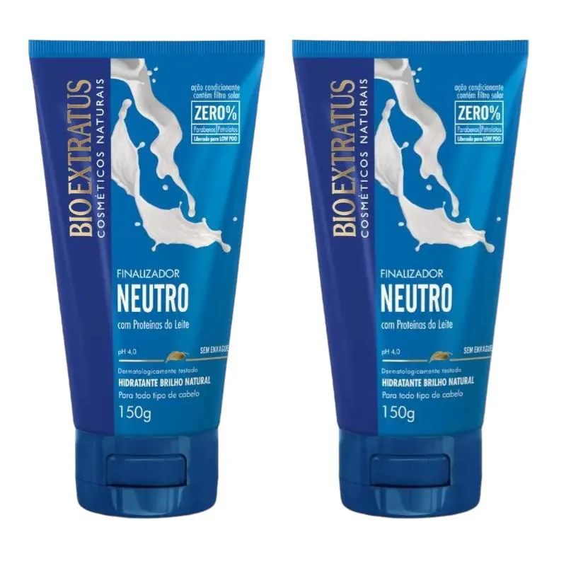 Kit 2 Finalizador Brilho Natural Neutro 150 G Bio Extratus
