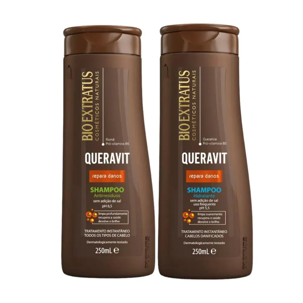Kit Queravit Limpeza Capilar 1 Shampoo Hidratante 1 Shampoo Antirresíduos